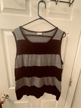 Dries Van Noten Black & Gray Wide-Stripe Tank